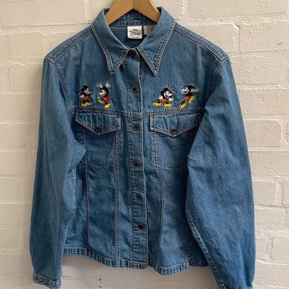 Disney Denim Jacket with Mickey Mouse Embroidery - Picture 1 of 5